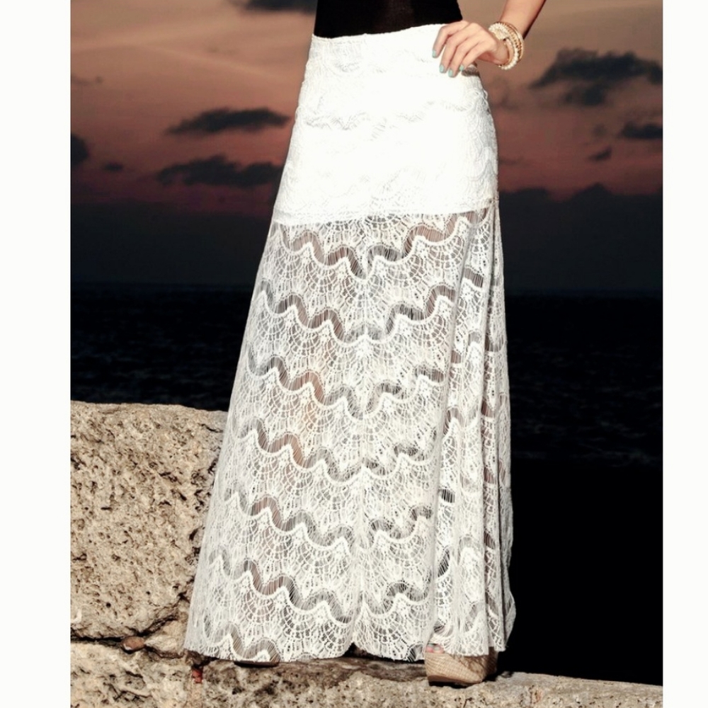 Long Lace Maxi Skirt